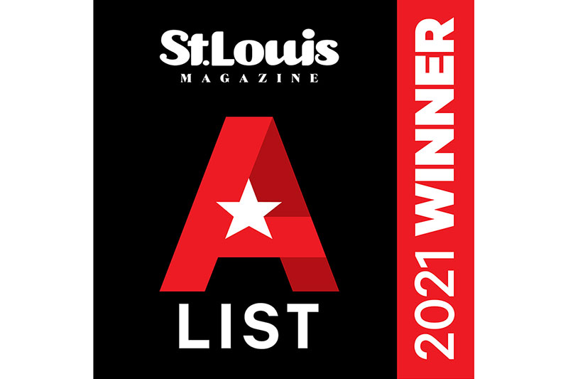 St Louis Magazine Gateway ENT Best Audiology Center 2021 A LIST winner badge black